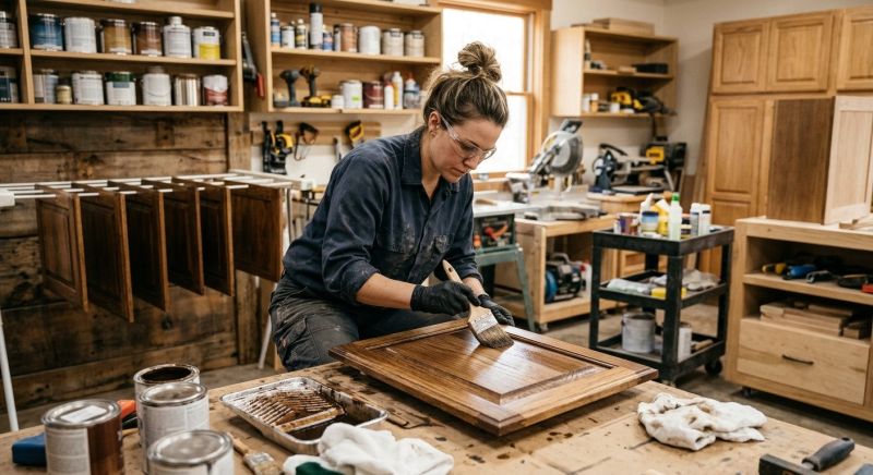 Built In Cabinetry Staining in Muncie, IN