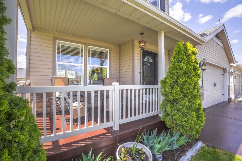 Modern painted porch area